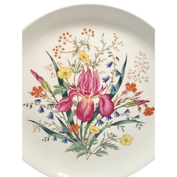 Salem Harmony House Platter Plate Spring Song Vintage 50's Floral Iris 10.5x11.5 - Picture 2 of 5